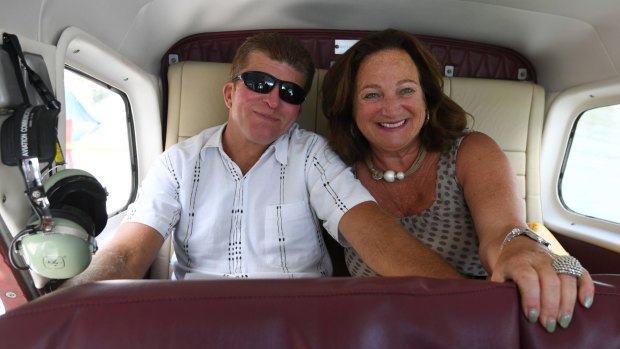 American tourists Jon and Debbie Saxe, from Finger Lakes, took a scenic seaplane flight to Cottage Point. 