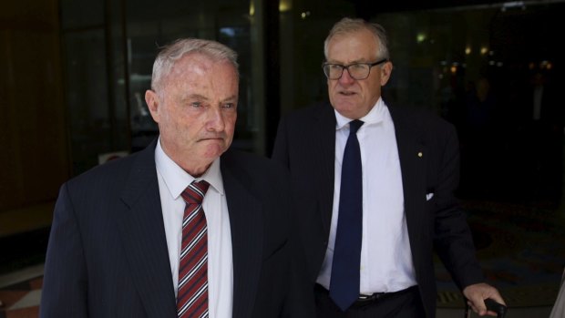 John Dennis Maguire (left) was sentenced last year after previously being acquitted on child sex charges. 
