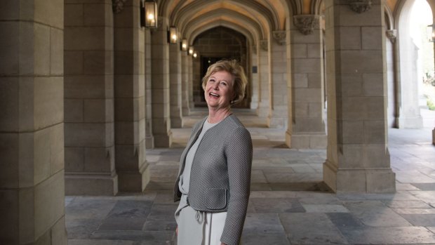 Gillian Triggs at the Law Cloisters, University of Melbourne: "I feel as though I grew up here."