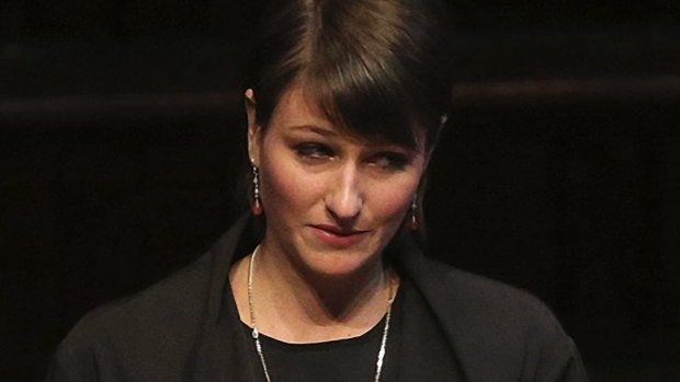 Harriet Wran during the funeral of her father Neville Wran.