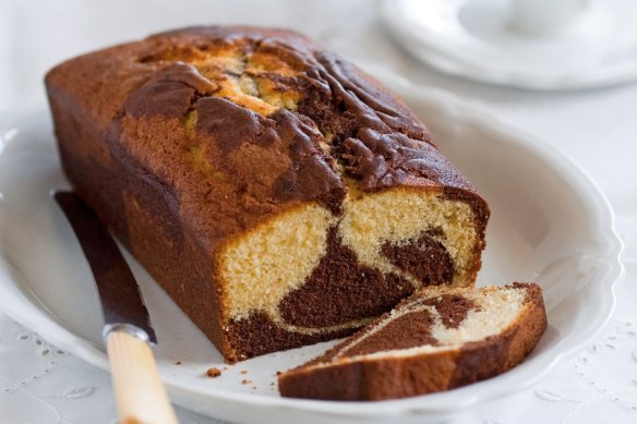 Two-tone marble cake.