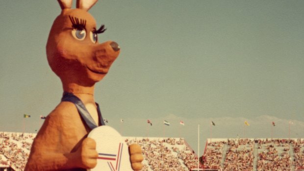 The four-storey high, winking Matilda statue, the mascot of the 1982 Commonwealth Games.