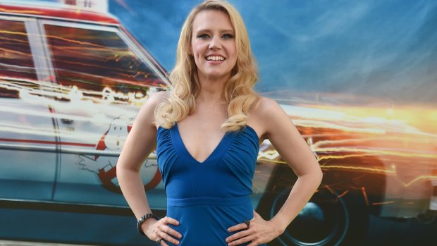 Actress Kate McKinnon at the premiere of Ghostbusters in Hollywood, California.