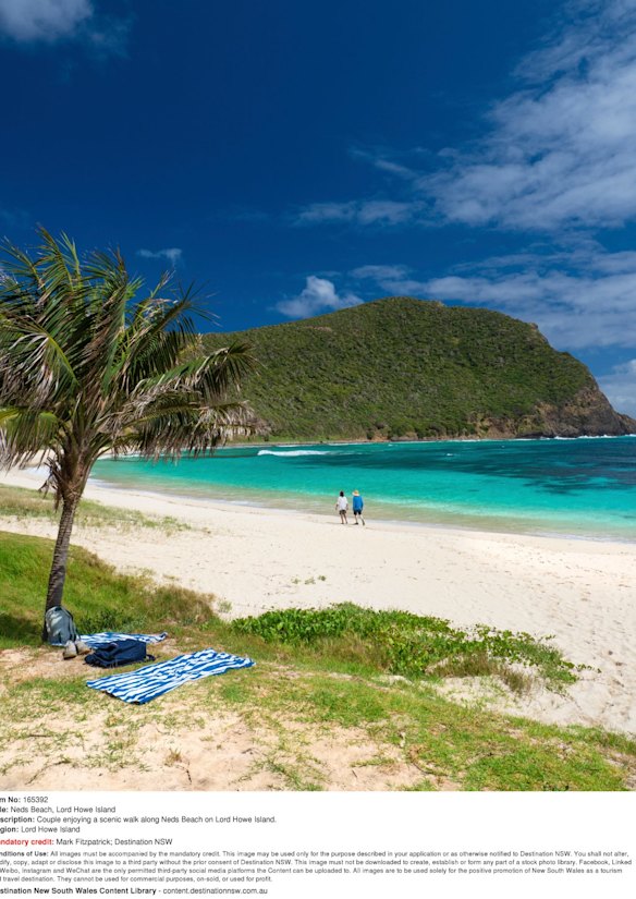 Neds Beach on Lord Howe Island.