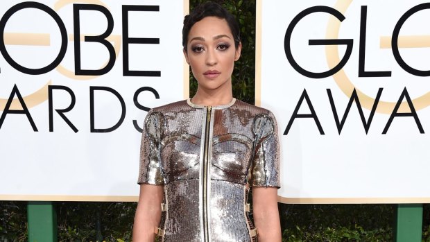 Ruth Negga wore a sequinned dress that was both striking and intriguing at the Golden Globes. 