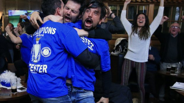 A sampling of Leicester City fans celebrating their title win, but not every supporter was so happy.