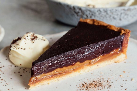 This decadent chocolate tart is sure to be a hit at your next dinner party.