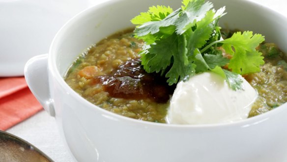 Heart-warmer: Curry of sweet potato and lentils.