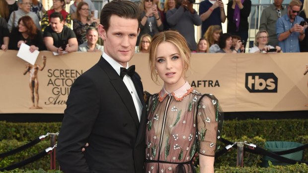 Matt Smith and Claire Foy arrive at the 23rd annual Screen Actors Guild Awards.