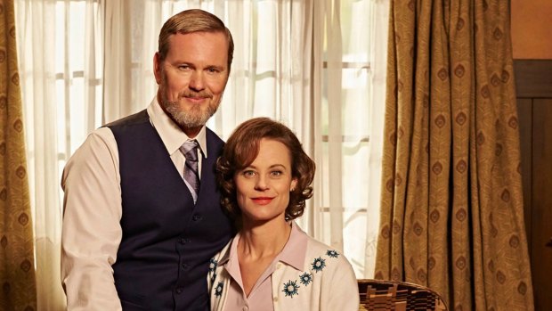 Craig McLachlan and Nadine Garner get up close and personal in The Dr Blake Mysteries. 