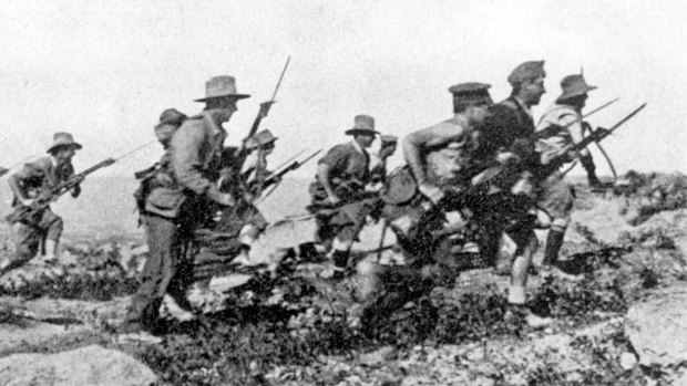 Australian soldiers at Gallipoli.
