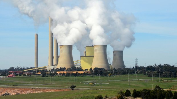 Steam billows from the cooling towers at the Loy Yang A coal-fired power station in Victoria, operated by AGL.