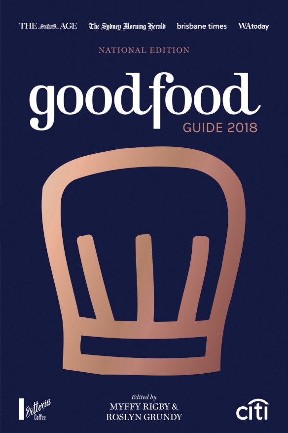 The Good Food Guide 2018, edited by Myffy Rigby and Roslyn Grundy. On sale from October 17 in newsagencies, bookstores and via thestore.com.au/goodfood, RRP $29.99.