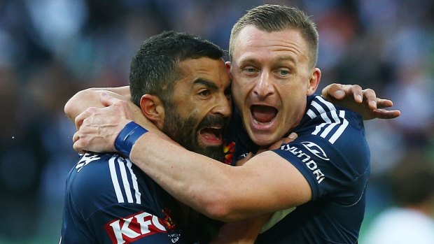 They're back: Victory stars Fahid Ben Khalfallah and Besart Berisha still have a say in the A-League title.