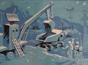 Deep Space Mining by North Korean artist Kim Guang Nan, on show at Anna Schwartz Gallery.