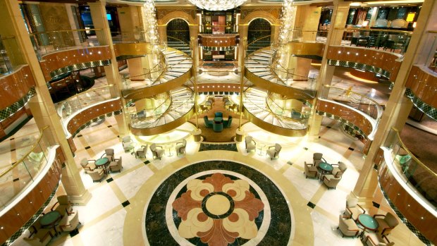 Lavish surroundings: The Regal Princess' Piazza. 