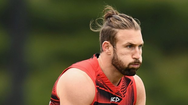 Cale Hooker at training on Wednesday.