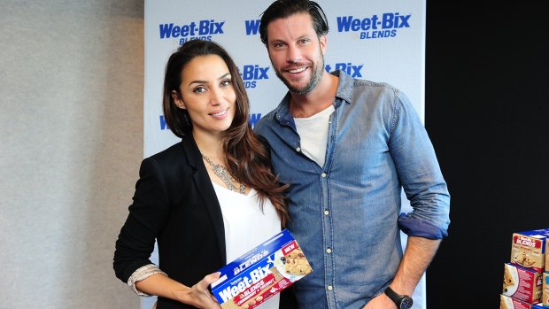 Snezana Markoski and Sam Wood at the launch of Weet-Bix Blends in Sydney. They are ambassadors for the new range.