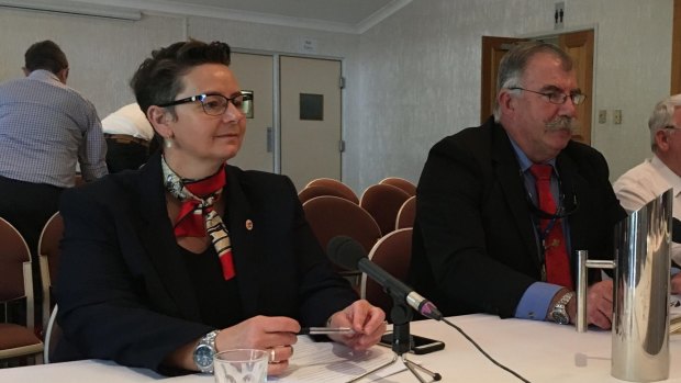Defence public servants Deb Hayman and Ian Reid face a Senate Committee in Townsville.