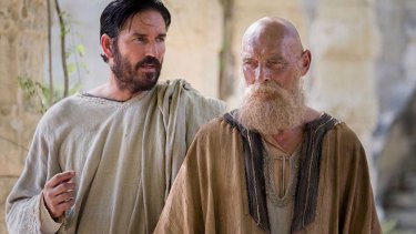 Jim Caviezel and James Faulkner star in <I>Paul, Apostle of Christ</I>.