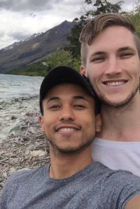 "I just knew with such a hard diagnosis I had to be with him": Miguel, left, flew to Sydney to be with Rob after his leukemia diagnosis.