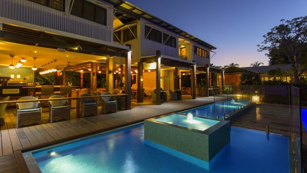 Flowing water features large at Kimberley Sands Resort and Spa.