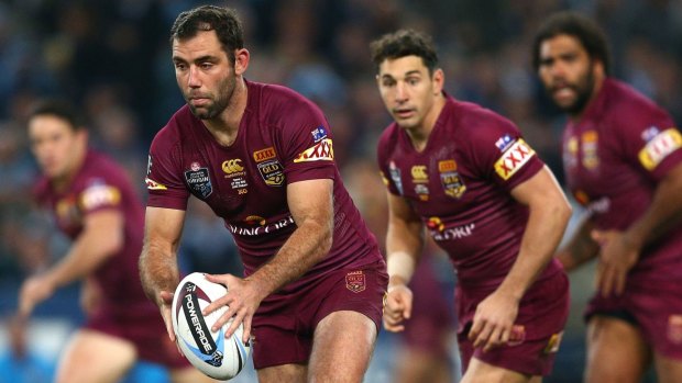 Storm connection: Cameron Smith and Billy Slater during Wednesday's Origin match.