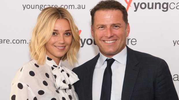Karl Stefanovic was expected at the Caulfield Cup with his girlfriend Jasmine Yarbrough.