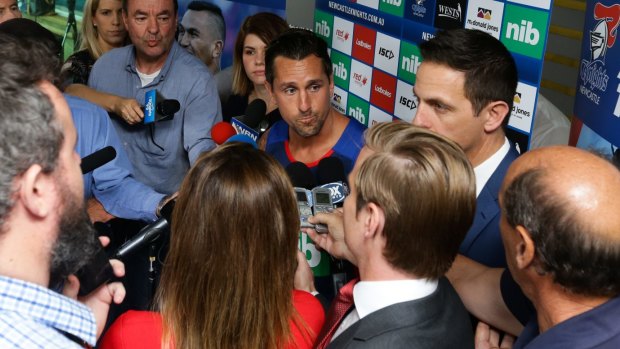 Warned off Manly: Those close to new Knights signing Mitchell Pearce had steered him clear of the Sea Eagles.