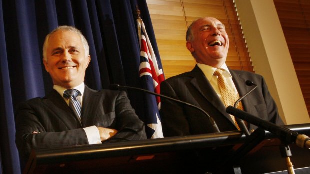 Malcolm Turnbull and Nationals leader Warren Truss.