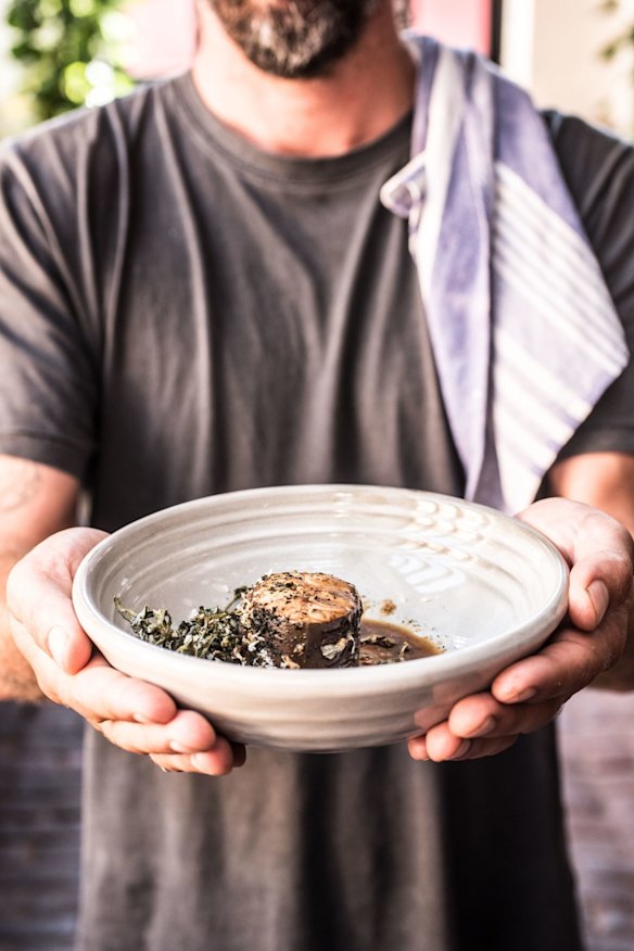 Eel with kelp and saltbush, a dish by David Moyle.