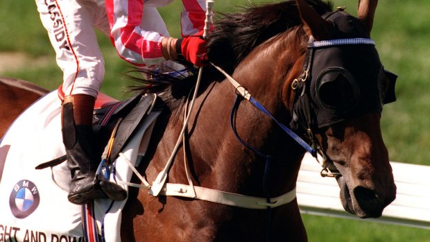Might And Power wins the Cox Plate in 1998.