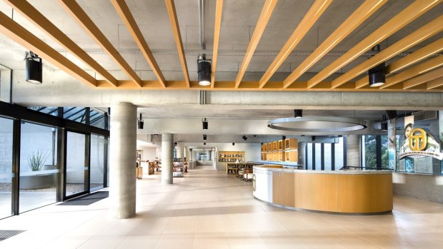 The lobby of Scientology's new headquarters in Chatswood.