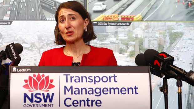 The Berejiklian government funds a free shuttle bus for RMS employees between Rozelle and the Sydney CBD.