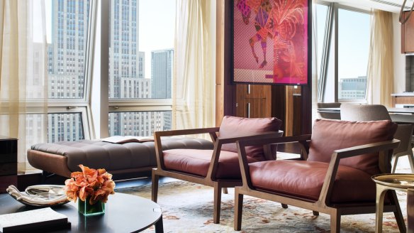 The super stylish accommodation at The Langham, New York, Fifth Avenue.