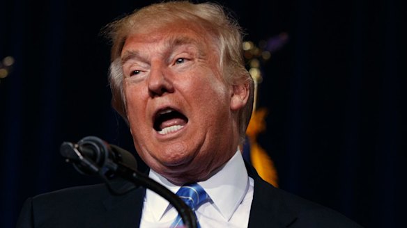 Republican presidential candidate Donald Trump delivers an immigration policy speech.