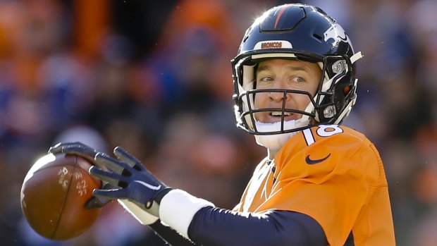 Driven: Denver Broncos quarterback Peyton Manning.