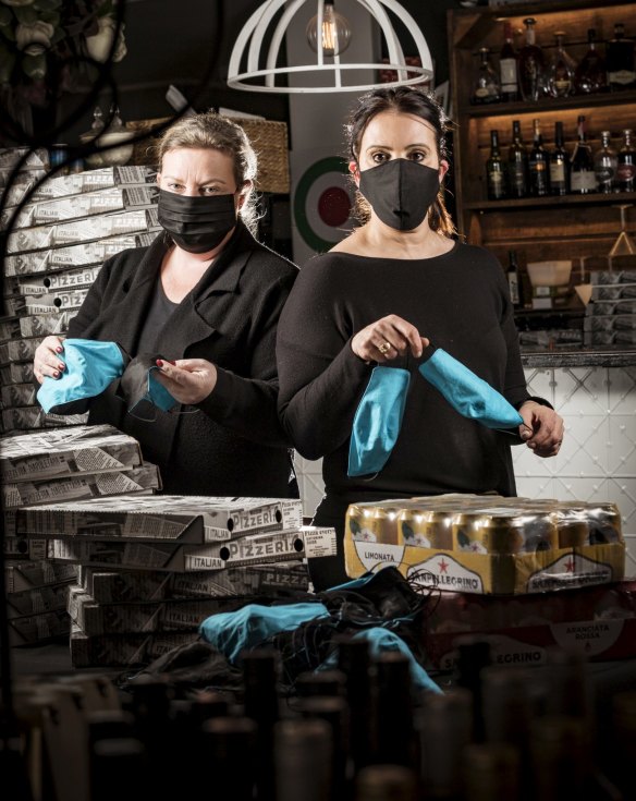 Tondo restaurant owners Rebecca Chick and Liza Aceto sold over 3000 masks in 24 hours.