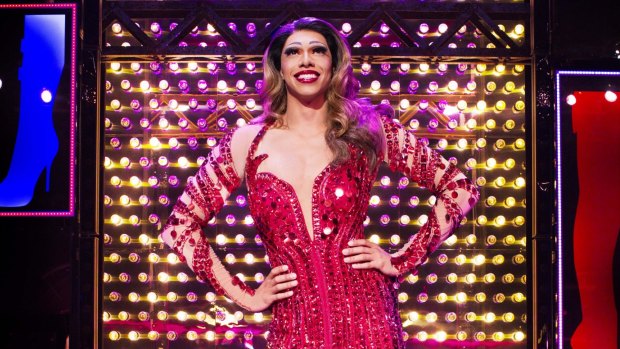 Callum Francis as Lola in Kinky Boots.