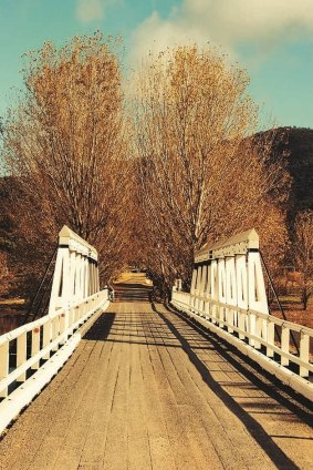 Wee Jasper's historic wooden bridge.