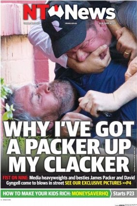 NT News front page.  