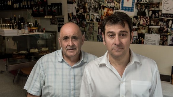 Mario De Pasquale and Mario Maccarone in Marios, their famed Brunswick Street resaturant. 