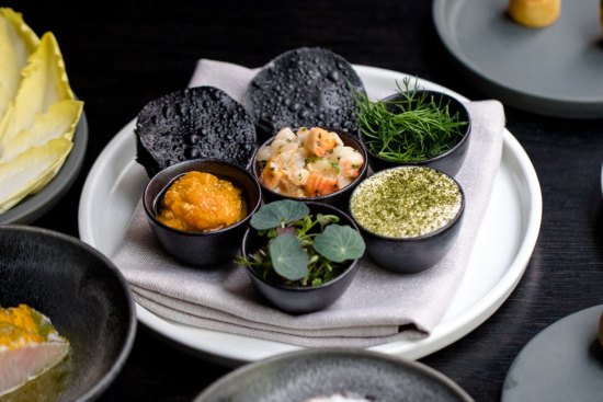 Starter snacks at Bentley Restaurant and Bar, Sydney CBD.