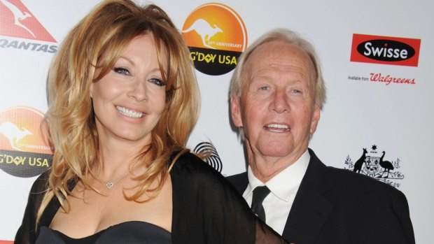 Linda Kozlowski and Paul Hogan at the 2013 G'Day USA black tie gala in LA, nine months before they split.  