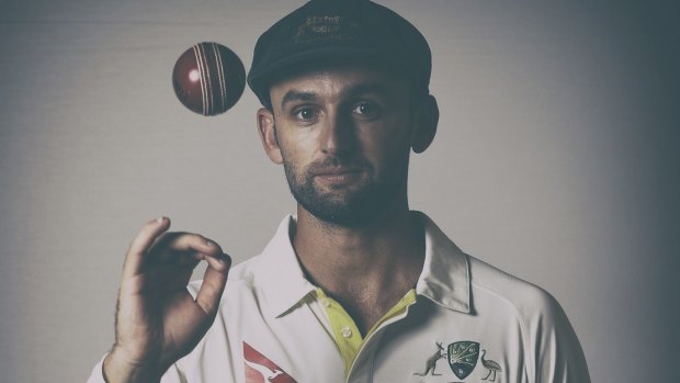 Nathan Lyon poses during an Australian Ashes portrait session in Roseau, Dominica.