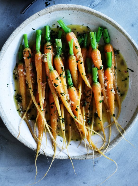 Adam Liaw's French-inspired carrots vinaigrette.
