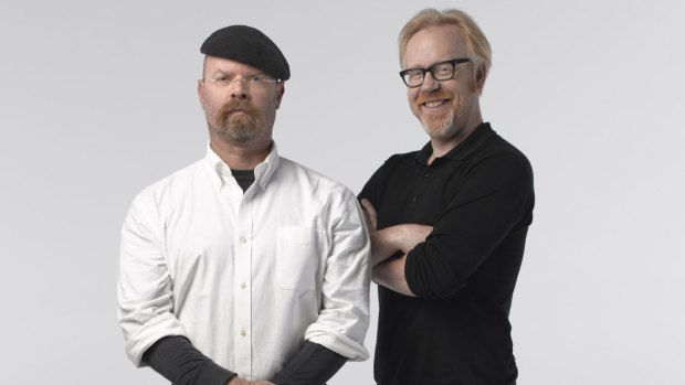 Jamie Hyneman and Adam Savage  from the TV series MythBusters.