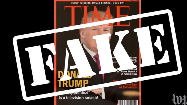 Like many mock covers, the Time cover sporting Donald Trump has many clues that fail a reality check.