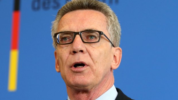 German Interior Minister Thomas de Maiziere.