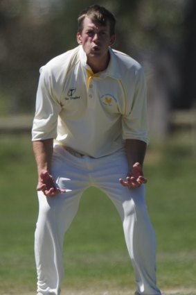 Norths bowler George Munsey looks frustrated.